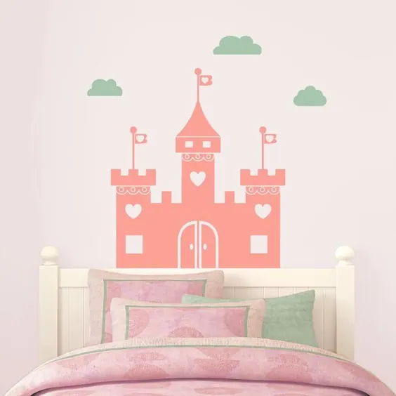 قلعه پرنسس پری با برچسب دیوار ابر |  اتسی
