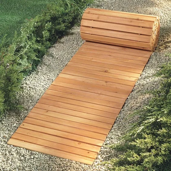 می توانید یک پیاده رو چوبی رول دار پیدا کنید که در چند ثانیه مسیر حیاط خلوت شما را راه اندازی کند