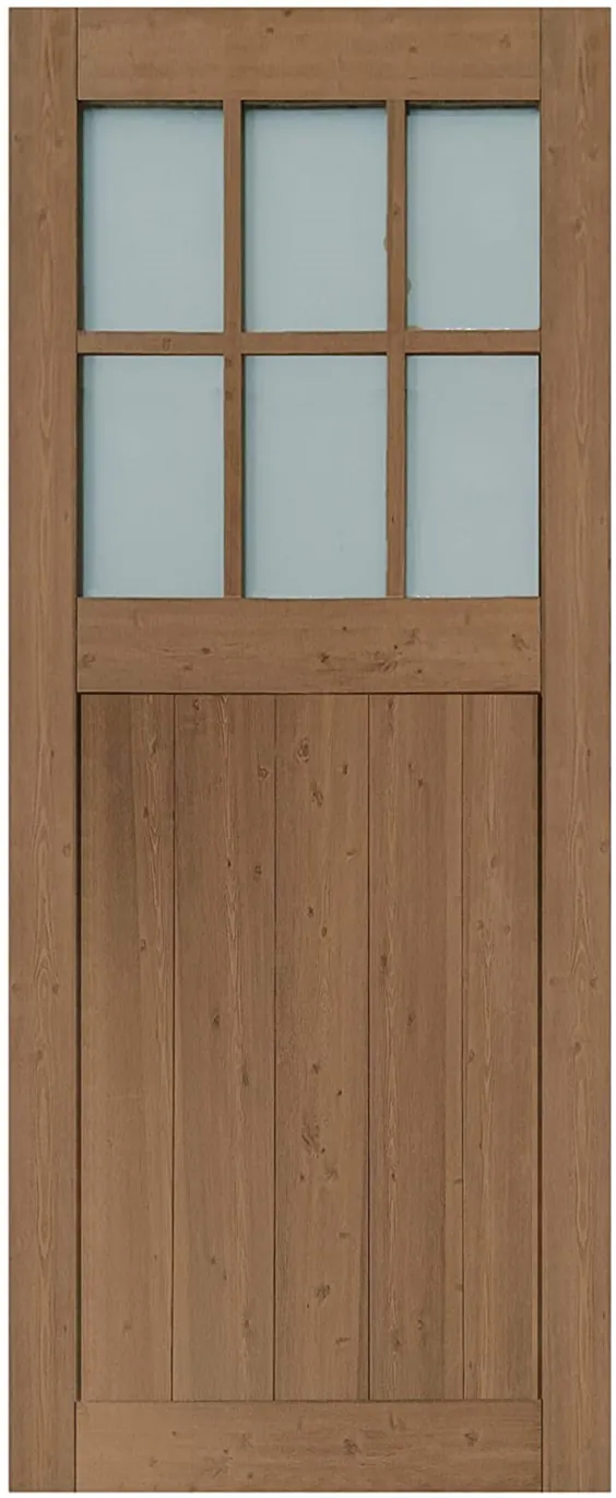 صفحات داخلی درب چوبی انبار قهوه ای و صفحه شیشه ای کشویی شیشه ای (جدا شده)