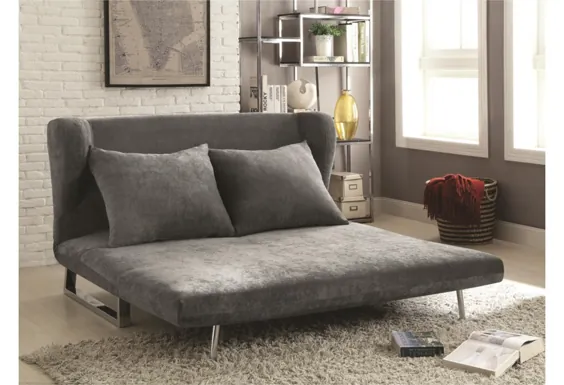 مبل تختخواب شو و Futons Transitional Velvet Sofa Bed by Coaster at Northeast Factory Direct