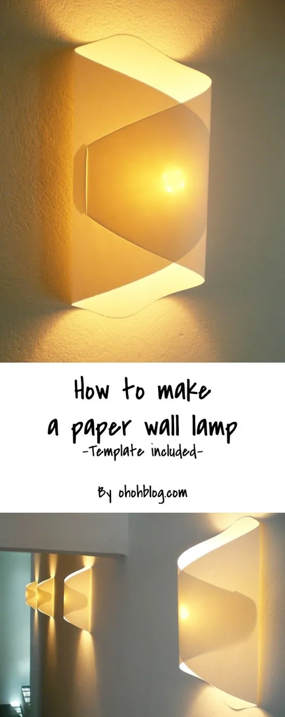 لامپ کاغذی DIY / Lampara de papel - Ohoh deco