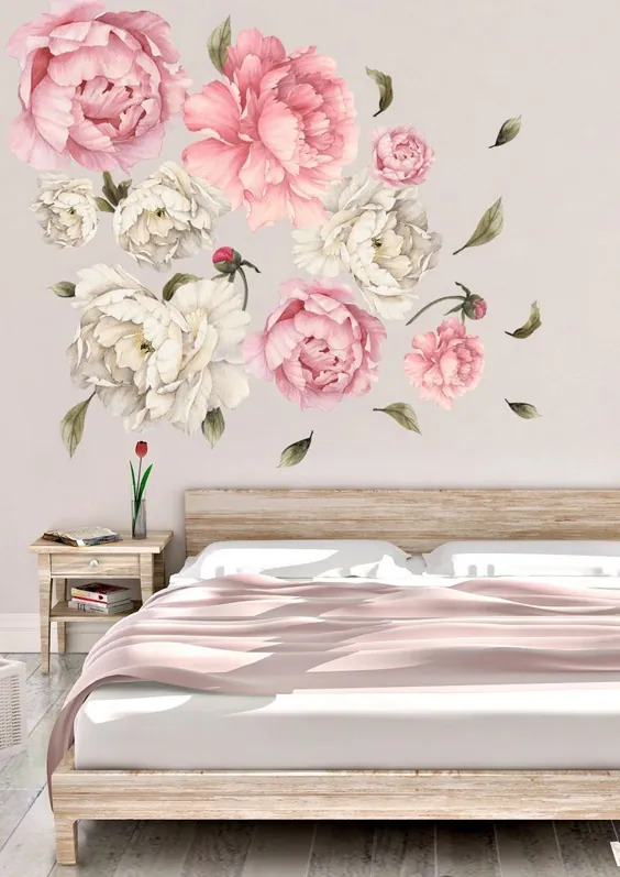 کاغذ دیواری بزرگ گل صد تومانی ، کاغذ دیواری قابل تعویض گل صد تومانی توسط Little1Story
