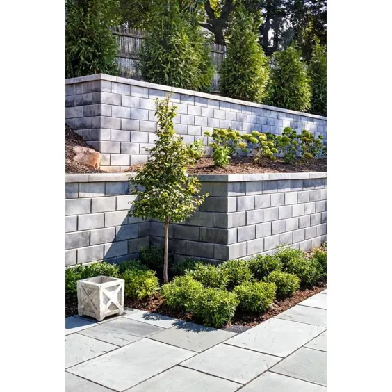 بلوک دیوار بتونی نگهدارنده بتن Techo-Bloc Modern Yard Seattle 18 in L x 8-in H x 9-in D | 172-0800AH22-08