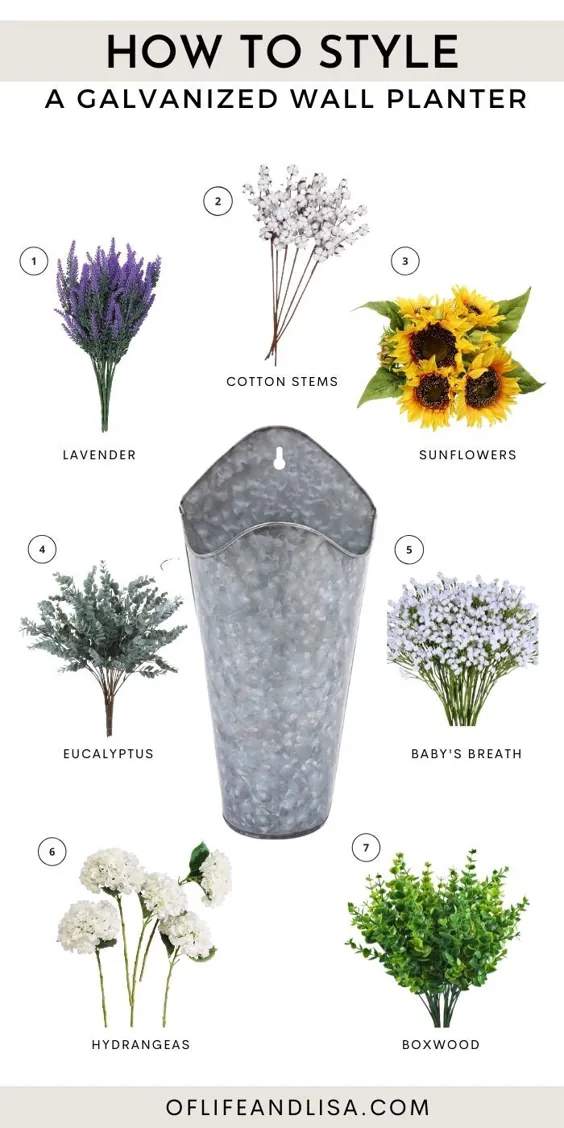 7 بهترین گل برای سبک سازی کاشت دیواری فلزی گالوانیزه |  از زندگی و لیزا