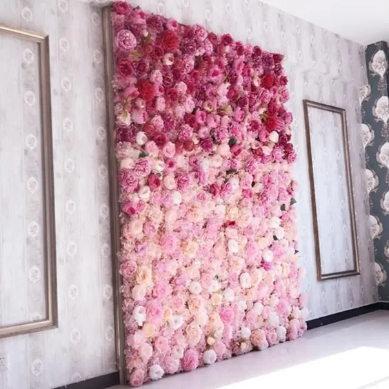دیوار گل مصنوعی پس زمینه گل گل رز هندی گل گل عروسی / مهمانی خانگی / تزیین عروسی