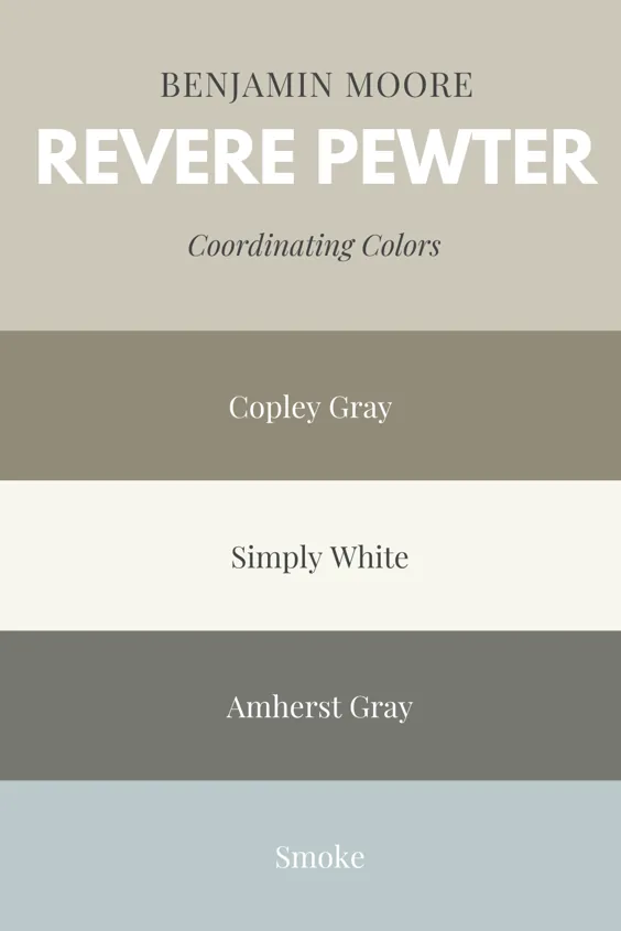 هماهنگی رنگ ها با Revere Pewter