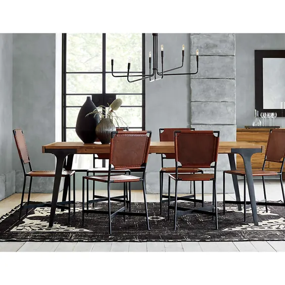 صندلی غذاخوری چرمی لاردو قهوه ای + نظرات |  جعبه و بشکه
