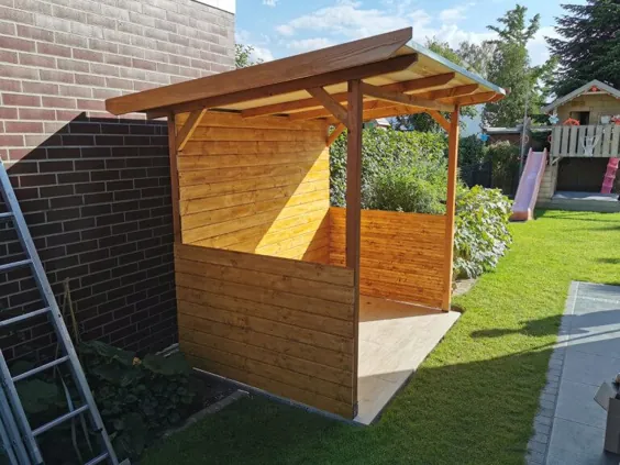 Außenküche: Grillplatz mit Grillüberdachung selber bauen (آنلیتونگ)