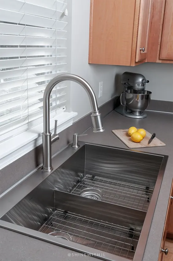 بررسی سینک ظرفشویی آشپزخانه دو کاسه Kraus - با JL بدرخشید