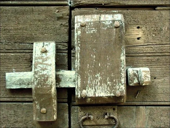 قفل های درب چوبی آنتیک ایتالیا.  R. Soldati