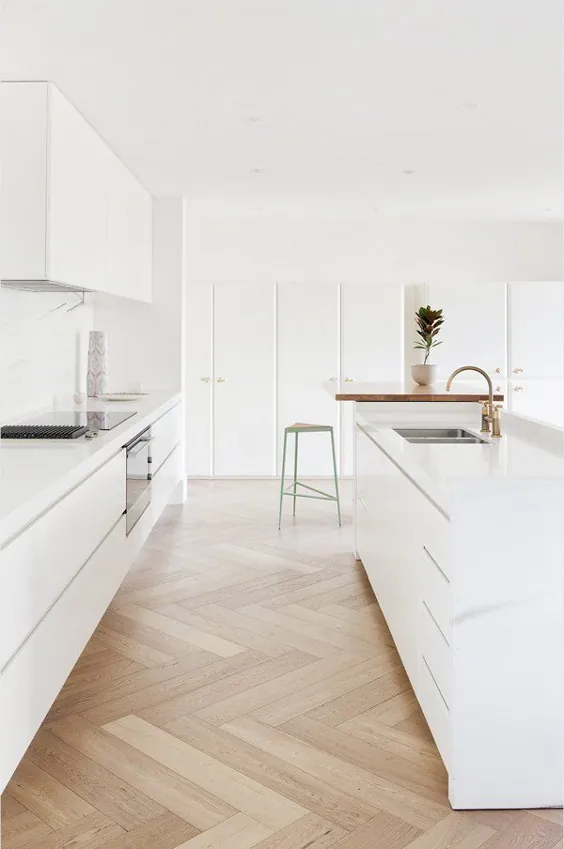 15 ایده برتر آشپزخانه سفید مدرن |  Hunker