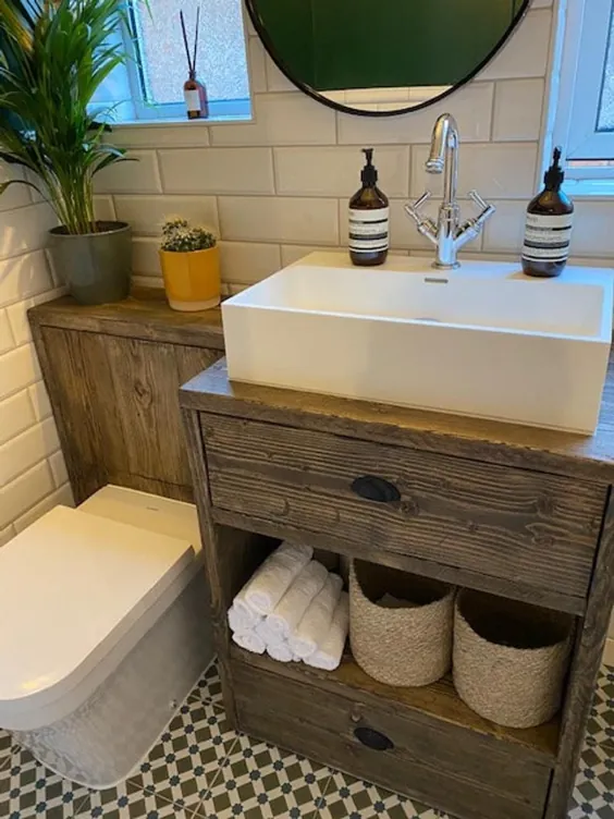 حمام Vanity Unit حمام ساخت مجدد چوب واحد سفارش داده شده