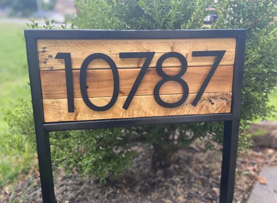 تعداد خانه سهام علامت شماره خانه چوبی احیا شده حیاط |  اتسی
