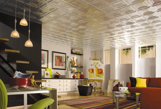 +70 ایده منحصر به فرد برای طراحی سقف برای اتاق نشیمن شما |  Pouted.com