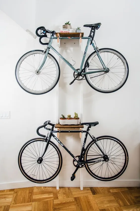 رک دوچرخه DIY ساخته شده برای دو نفر