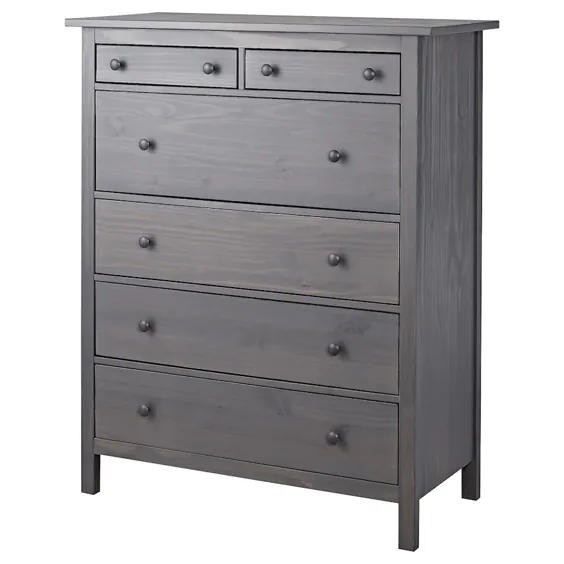 سینه 6 کشو HEMNES ، قهوه ای مشکی ، 42 1 / 2x51 5/8 "- IKEA