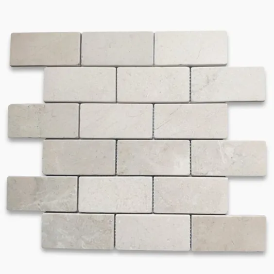 کاشی معرق Crema Marfil Marble 2x4 Grand Brick Metro Tambled