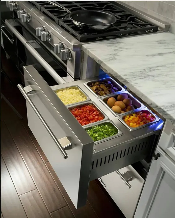 topsdecoration در اینستاگرام: “نظر شما در مورد این کشوی یخچال و جزئیات آشپزخانه چیست ؟!  نظر بدهید @topsdecoration را دنبال کنید؟  .  .  .  #homestaging # kitchendesign... "