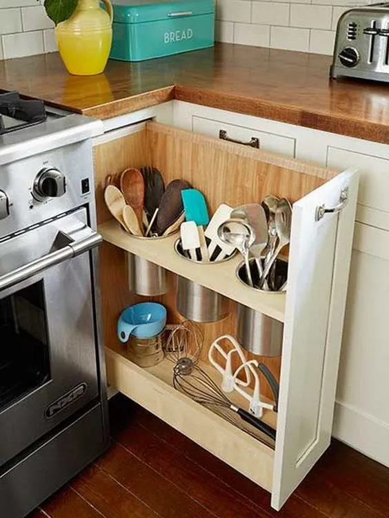 45+ ایده عملی سازمان آشپزخانه که باعث صرفه جویی در یک تن از فضا می شود