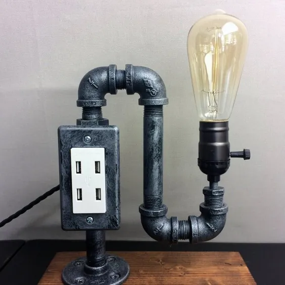 لامپ ادیسون / لامپ صنعتی / استامپانک / لامپ لوله |  اتسی