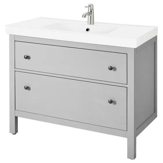 کابینت سینک ظرفشویی HEMNES / ODENSVIK با 2 کشو خاکستری ، 40 1 / 2x19 1 / 4x35 ". امروز سفارش دهید! - IKEA