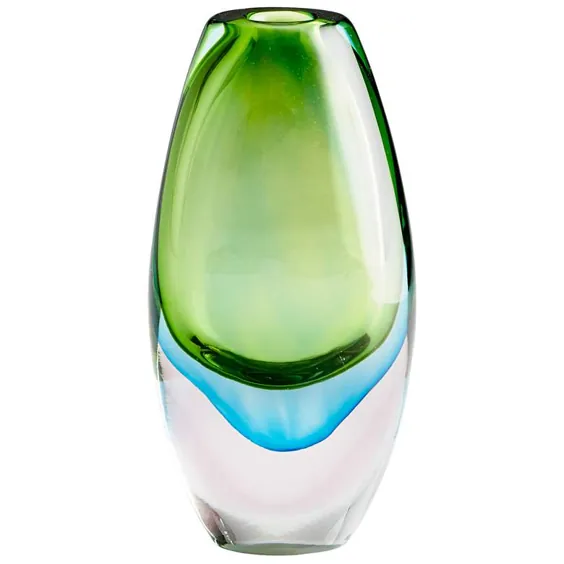 گلدان شیشه ای بزرگ و بزرگ سبز 3 و 4 اینچ Cica Design Canica Blue and Green 11 - # 64T15 | Lamps Plus