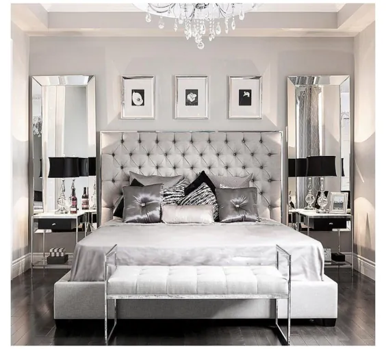 ایده های اتاق خواب مدرن خاکستری