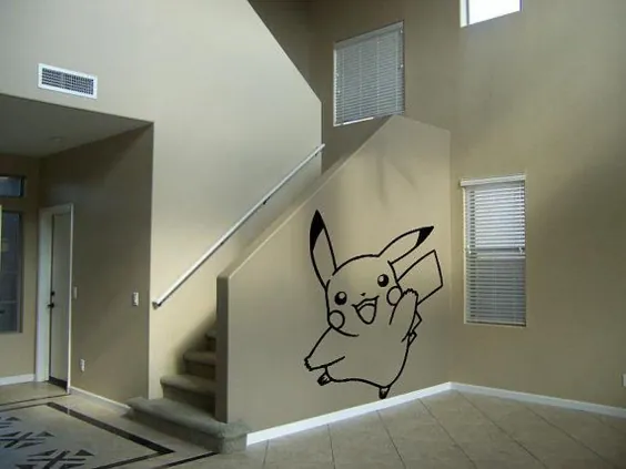 عکس تزئینی دیواری Pikachu Decal Pokemon Wall Decal اتاق کودک کودک عکس تزئینی دیوار عکس Pikachu تابلو تزئینی اتاق خواب 3 oration 3