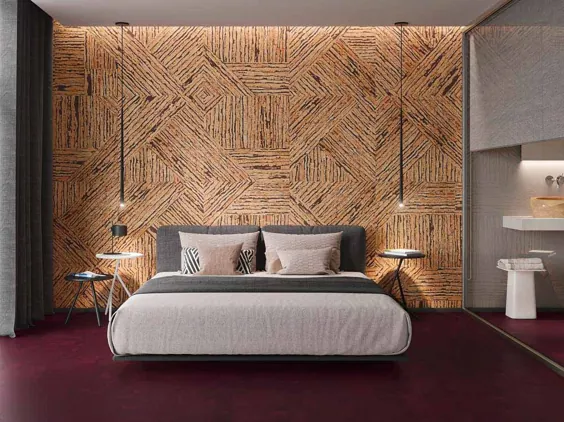 مجموعه کاشی دیواری چوب پنبه جامد جدید در سه طرح امضا |  طراحی معماری