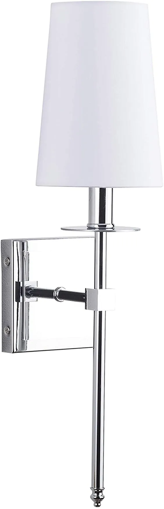 لامپ Torcia Wall Sconce Slim1 با سایه پارچه ای |  Chrome Vanity Light LL-SC425-PC