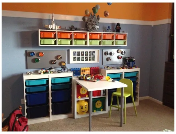 ایده های ذخیره سازی لگو نمایش اتاق کودکان