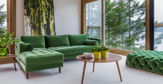 بیایید در مورد طرح های رنگ سبز برای یک اتاق نشیمن کامل سبز صحبت کنیم