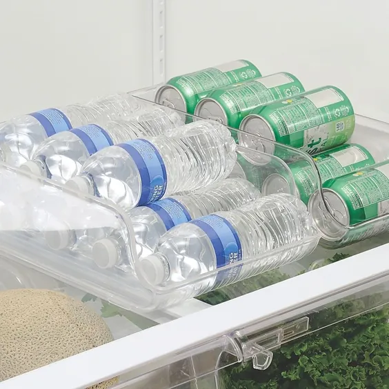 نگهدارنده بطری آب یخچال Idesign شفاف است