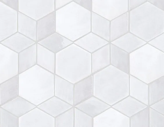 الگوی ستاره ای شش ضلعی و الماس - 130 سفید - نمونه سوییچ: 1 عدد شش گوش بزرگ و 2 الماس متوسط ​​- 130 سفید