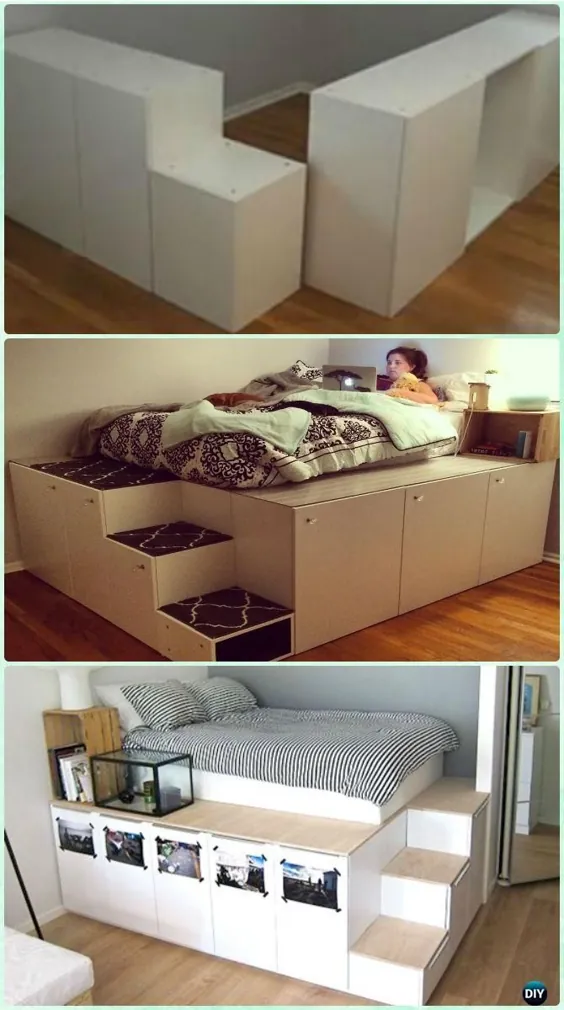 Bett selber bauen für ein individuelles Schlafzimmer-Design | Bett selber bauen ، Diy plattform bett ، Selbstgemachte bettrahmen