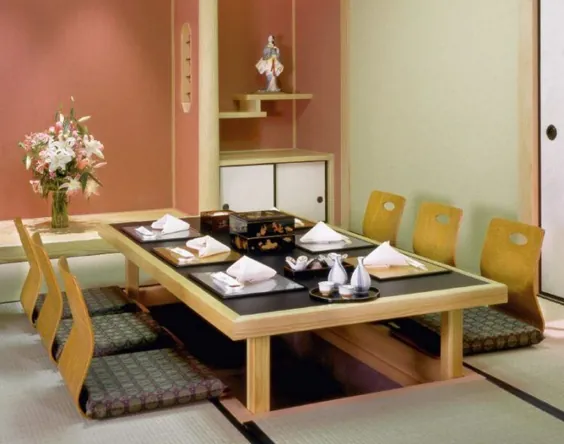 اتاق غذاخوری طراحی داخلی ژاپن