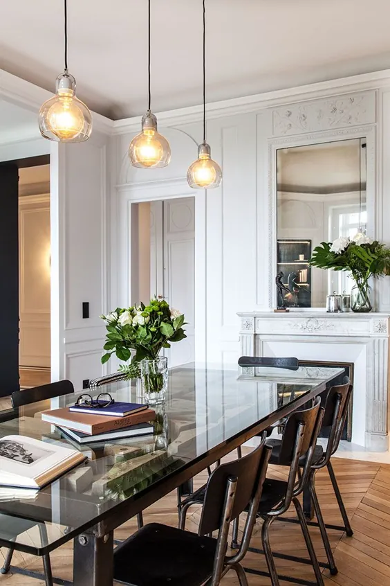 ele ظرافت مدرن: آپارتمان سیاه و سفید در پاریس〛 ◾ عکس ◾ ایده ها ◾ طراحی