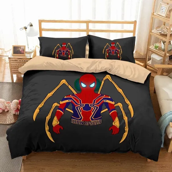 سه بعدی سفارشی مجموعه ملافه ملافه مرد عنکبوتی ست روتختی ست اتاق خواب تختخواب شو