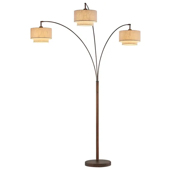 ARTIVA Lumiere III 80 in. Antique Bronze LED Arc Arc Lamp / Double Shade-LED602107BZT - انبار خانه