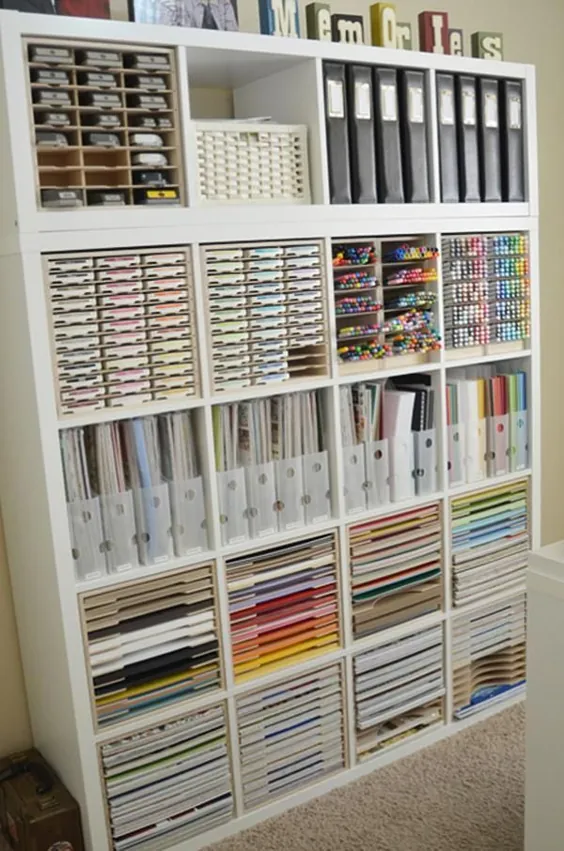 ذخیره سازی صنایع دستی کاغذ در قفسه بندی IKEA