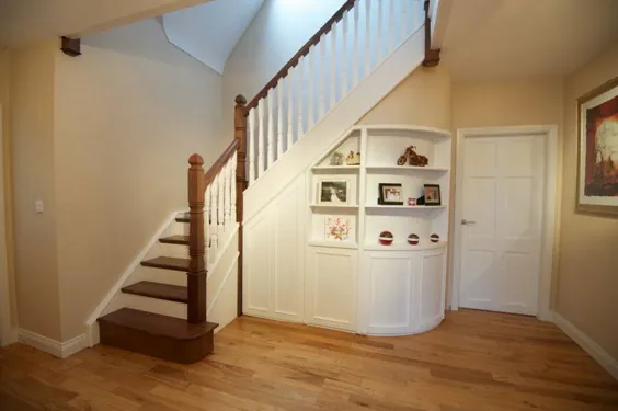 3 ایده های ذخیره سازی زیر پله برای خانه شما |  قطعات پله جورج کوین به علاوه