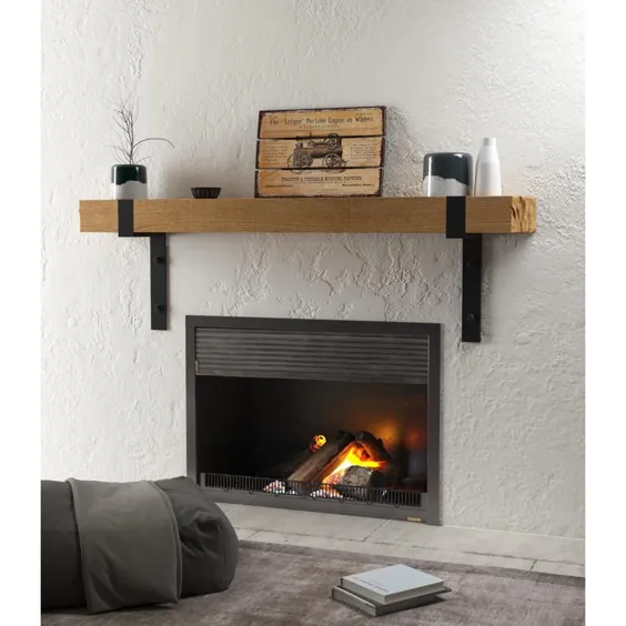 Urban Woodcraft KINGSLEY 48 in. Fireplace Wall Mantel Shelf Natural-600H.48WM.HD.N - انبار خانه