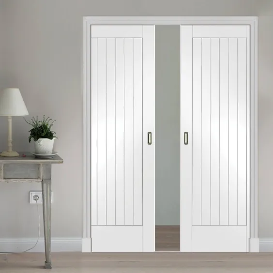 سفارشی Suffolk Flush White Primed Door Door Door