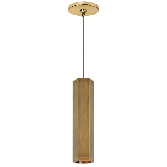 چراغ آویز مینی فری جک بلوک 3 1/4 "Wide Aged Brass - # 83J86 | Lamps Plus