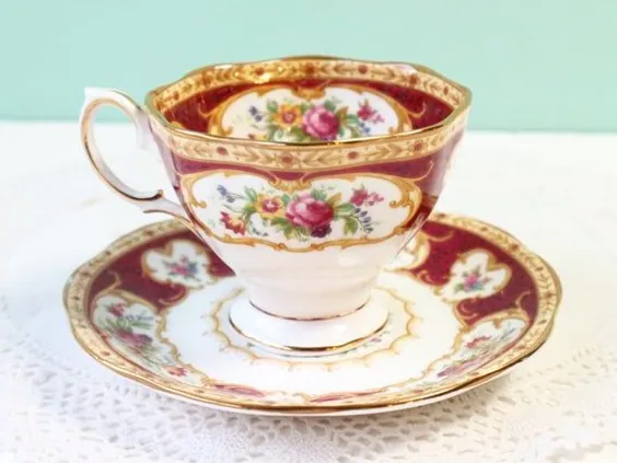 RESERVED FOR B Vintage Royal Tea Cup and Saucer Lady |  اتسی