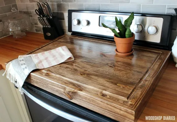 رویه اجاق گاز چوبی DIY درست کنید و فضای پیشخوان بیشتری به آشپزخانه خود اضافه کنید!