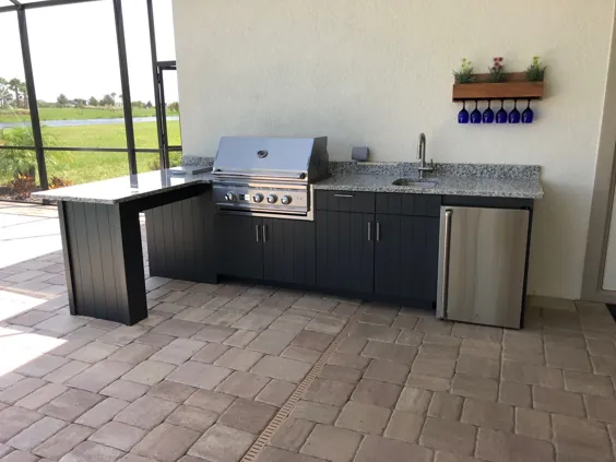 L-Shape آشپزخانه در فضای باز - هم افزایی زندگی در فضای باز