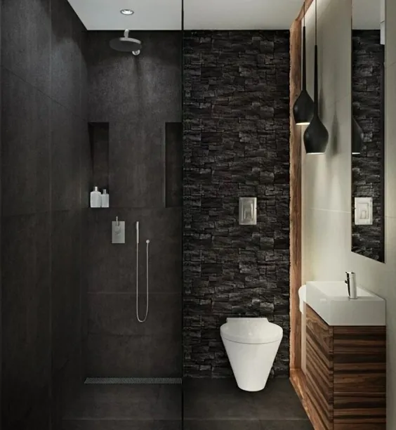 Gäste WC mit Dusche: 50+ ایده مدرن برای یک اتاق کوچک