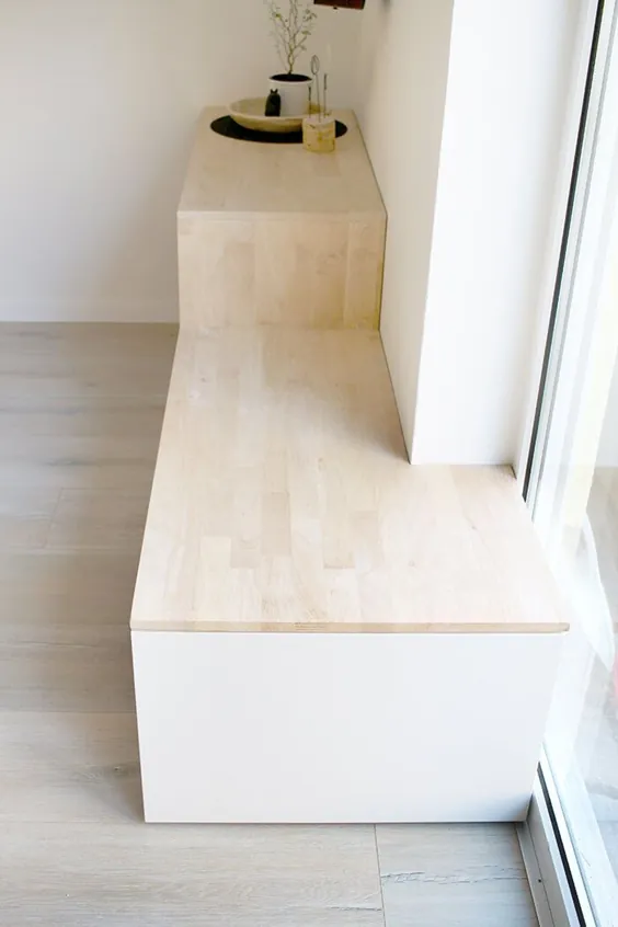 خودتان این کار را انجام دهید: Aus Besta und Holz wird ein Sideboard mit Sitzbank