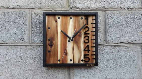 ساعت دیواری چوبی VENKO توسط VenkoUA در Etsy